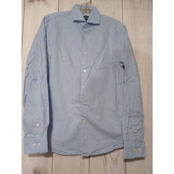 Denim‎ & Flower Shirt Men's Small Chambray Button Front Long Sleeve - Picture 1 of 7